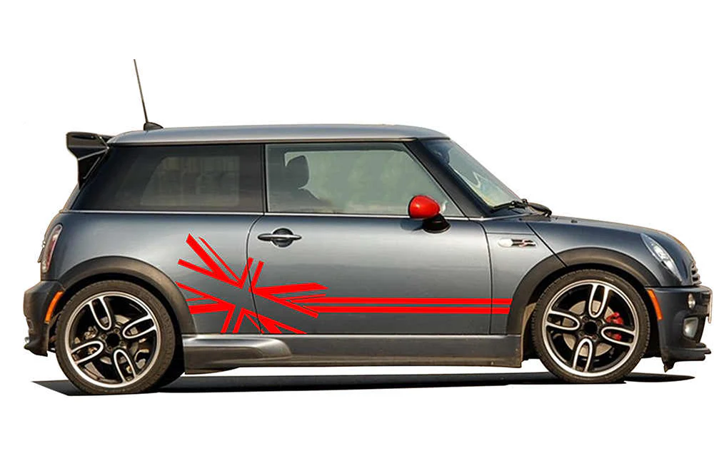 Mini Cooper UK Side Door Graphics Vinyl Decal Compatible with Mini Cooper