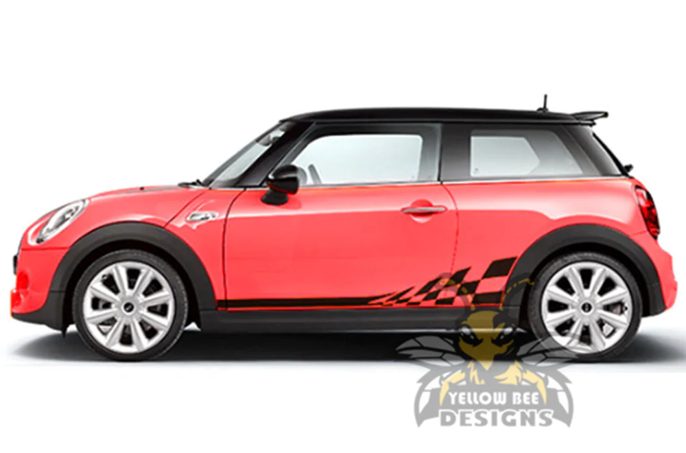 Mini Cooper Wavy Stripes Graphics Vinyl Decal Compatible with Mini Cooper - Image 2