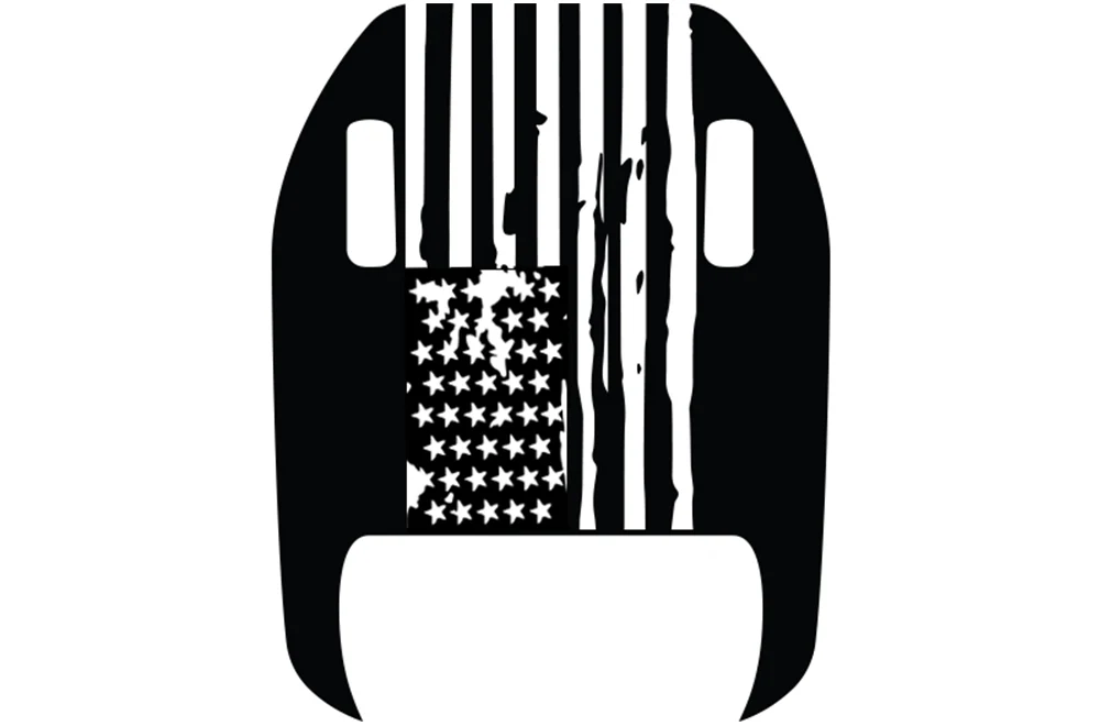 Mojave Distressed USA Hood Graphics Decals Vinyl Compatible with Jeep JT Gladiator