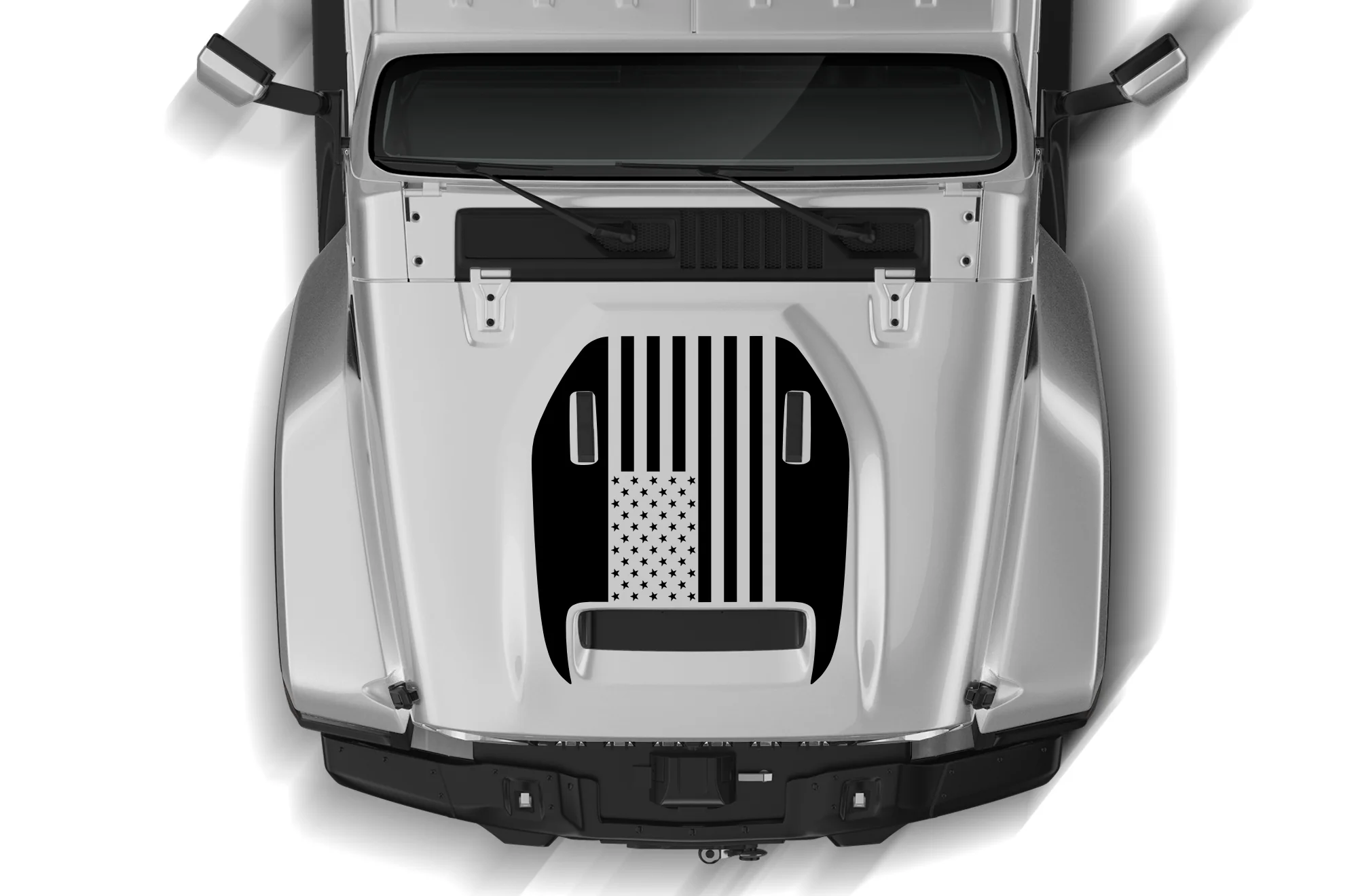 USA Hood Graphics Decals Vinyl Compatible with Jeep JT Gladiator Mojave