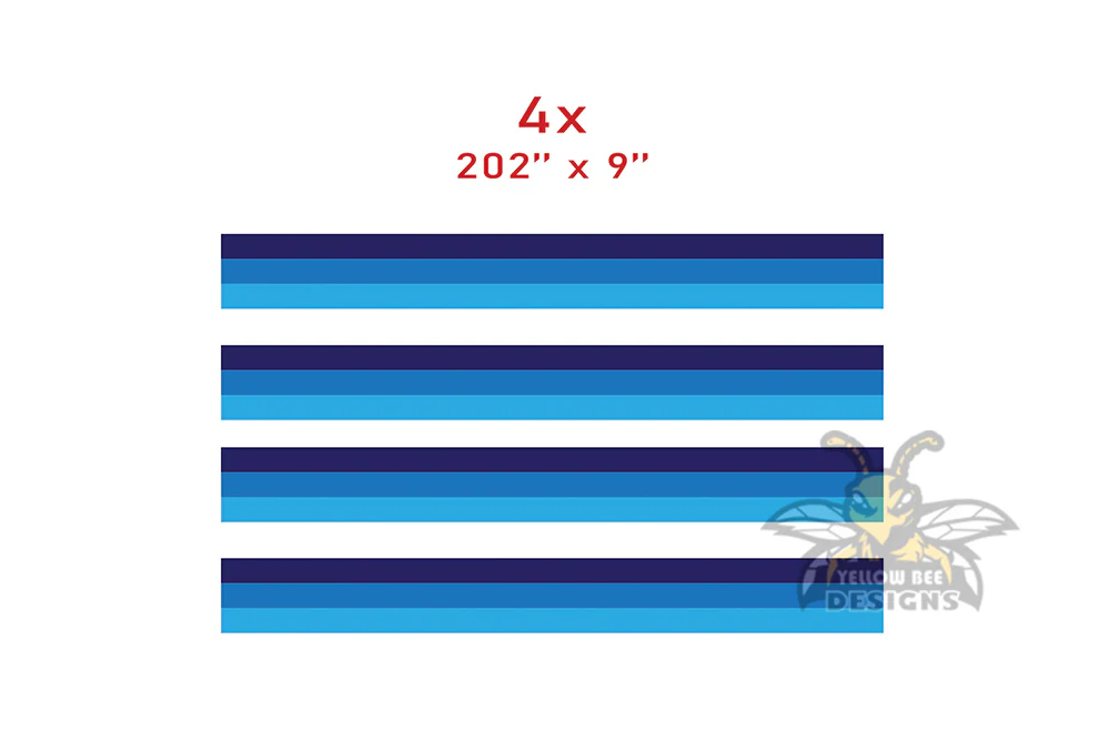 Motor Home Blue Retro Stripes Decals, rv Graphics Vinyl Kits - Image 4