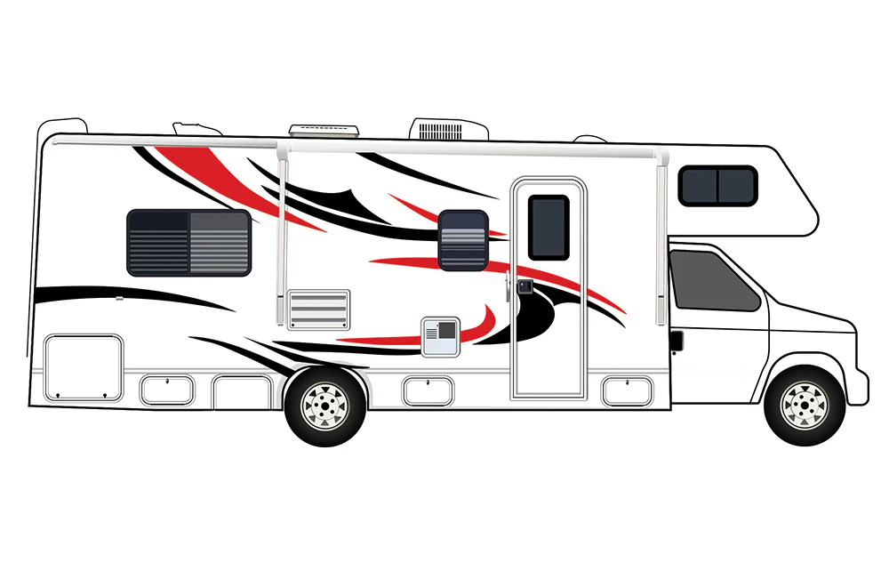 Motorhome Decals rv Graphics Vinyl Kits Red-Black