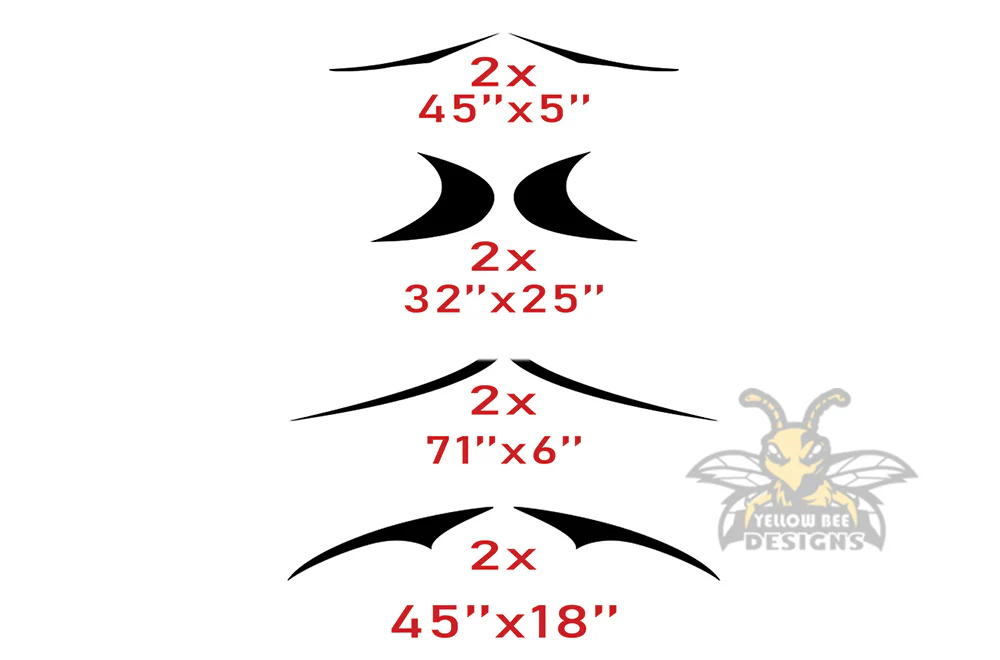 Motorhome Decals rv Graphics Vinyl Kits Red-Black - Image 4