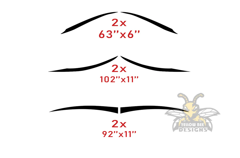 Motorhome Decals rv Graphics Vinyl Kits Red-Black - Image 5