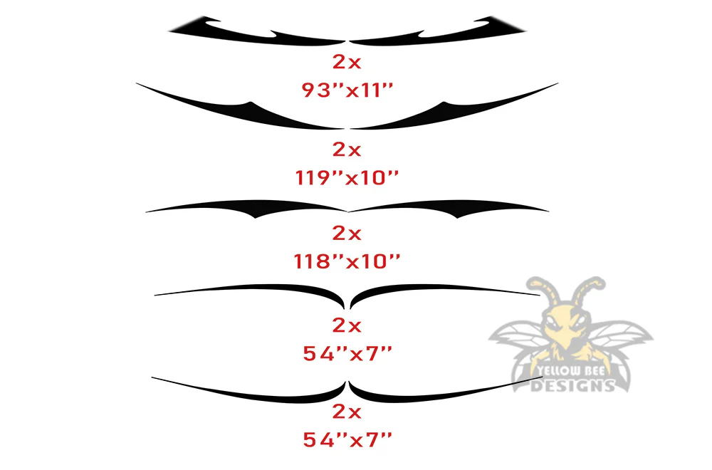 Motorhome rv Decals, Graphics Vinyl Kits Red-Black - Image 4