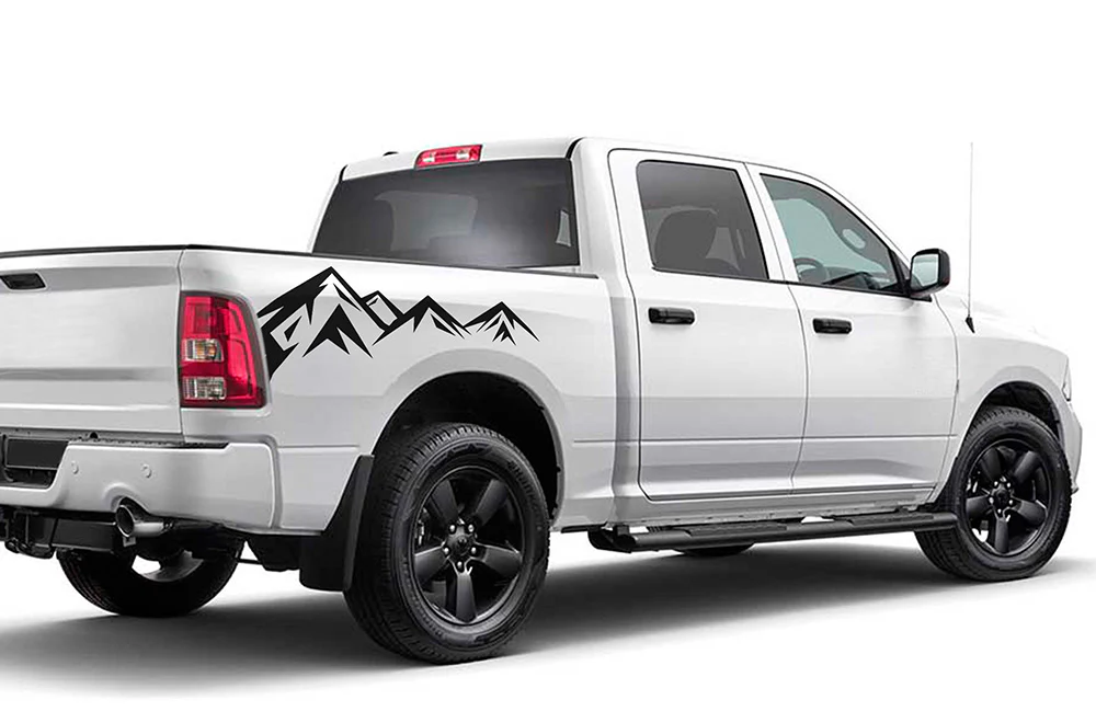 Mountain Adventure Graphics Vinyl Decals Compatible with Dodge Ram Crew Cab 1500