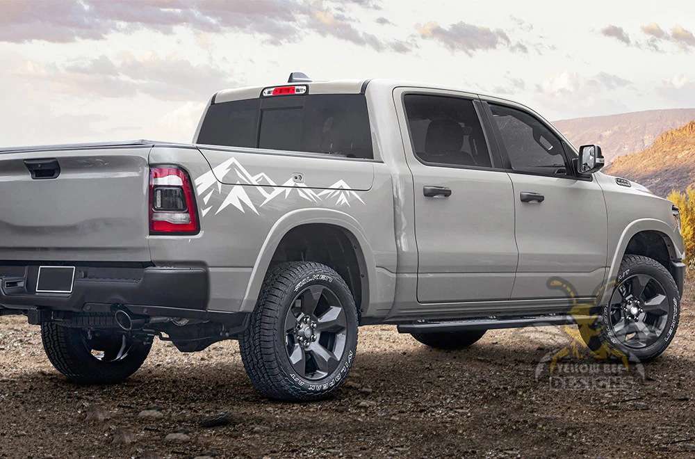 Mountain Adventure Graphics Vinyl Decals Compatible with Dodge Ram Crew Cab 1500 - Image 3