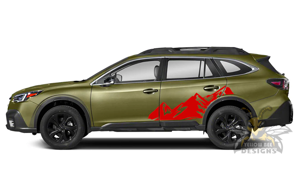 Mountain Back Side Graphics Vinyl Decals Compatible with Subaru Outback - Image 3
