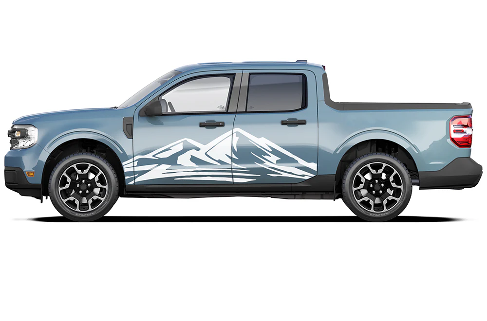 Mountain Door Side Graphics Vinyl Decals Compatible with Ford Maverick - Image 2