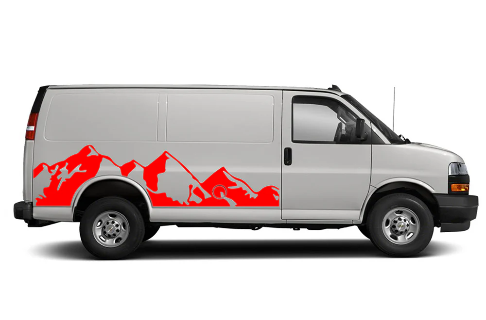 Mountain Graphics Vinyl Decals Compatible with Chevrolet Express - Image 2