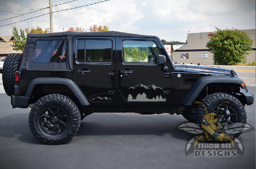 Mountain Graphics Vinyl Decals Compatible with Jeep JK Wrangler 2007-2018 - Image 4