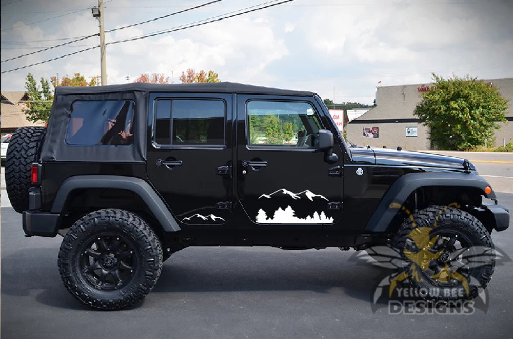 Mountain Graphics Vinyl Decals Compatible with Jeep JK Wrangler 2007-2018 - Image 6