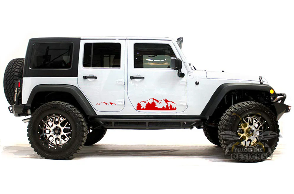 Mountain Graphics Vinyl Decals Compatible with Jeep JK Wrangler 2007-2018 - Image 7
