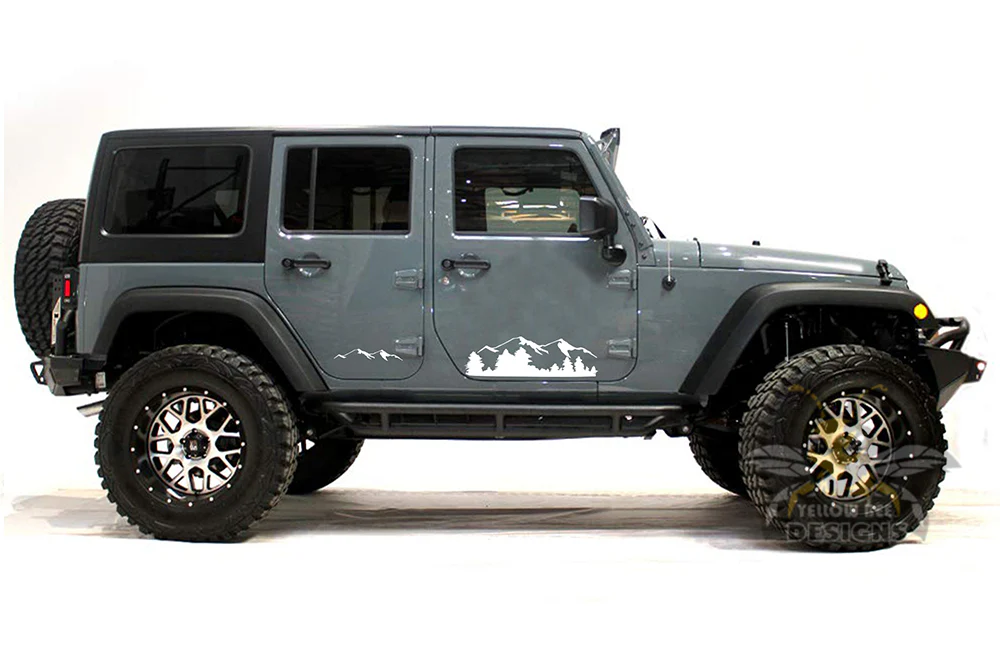Mountain Graphics Vinyl Decals Compatible with Jeep JK Wrangler 2007-2018 - Image 8
