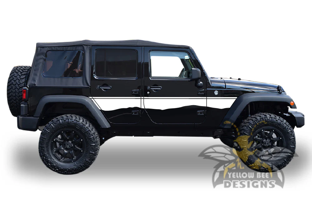 Mountain Line Side Graphics Kit Vinyl Decal Compatible with Jeep Wrangler - Image 5
