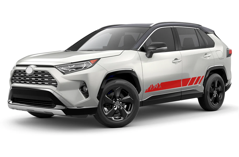 Mountain Side Decals Graphics Stripes Vinyl Compatible with Toyota RAV4 - Image 2
