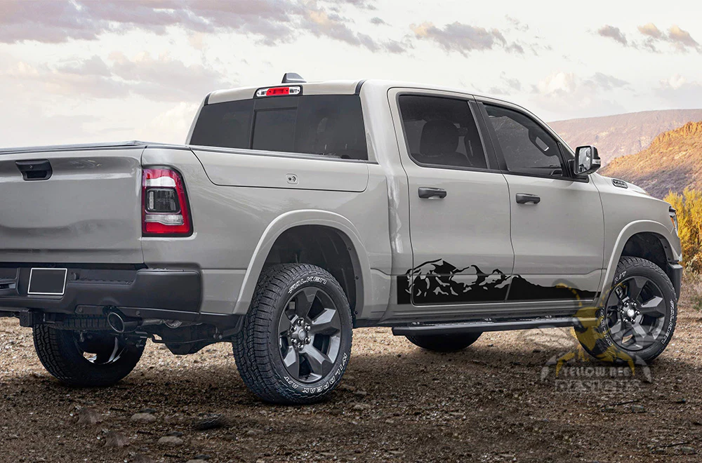 Mountain Side Graphics Vinyl Decals Compatible with Dodge Ram Crew Cab 1500 - Image 2
