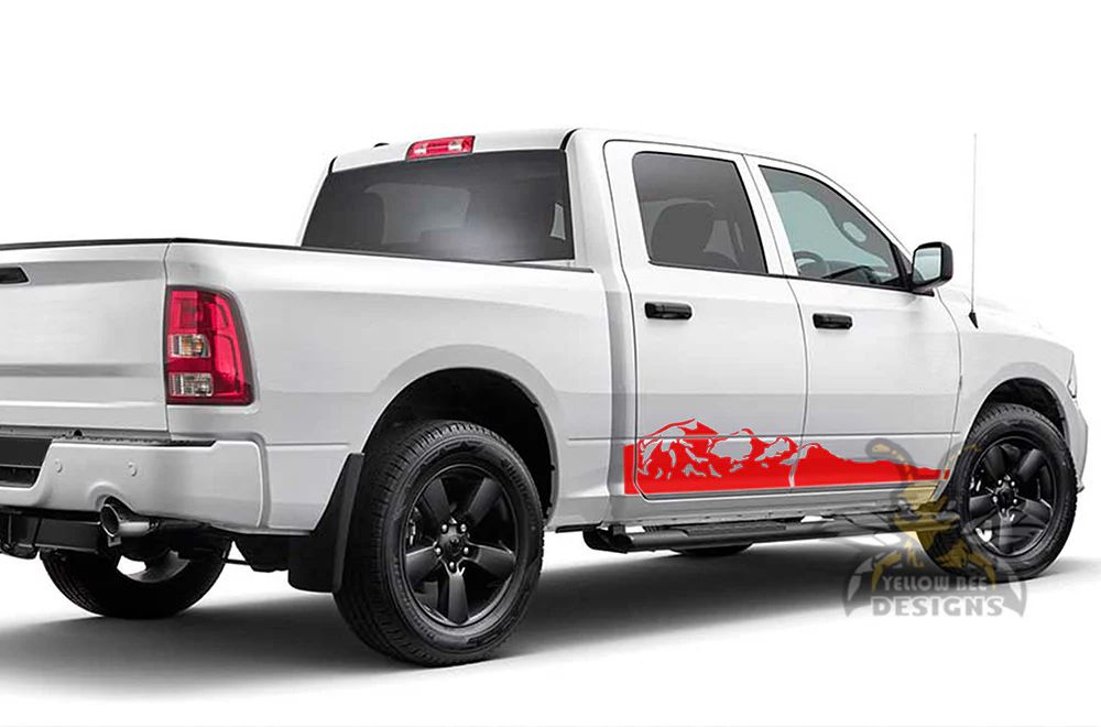 Mountain Side Graphics Vinyl Decals Compatible with Dodge Ram Crew Cab 1500 - Image 4
