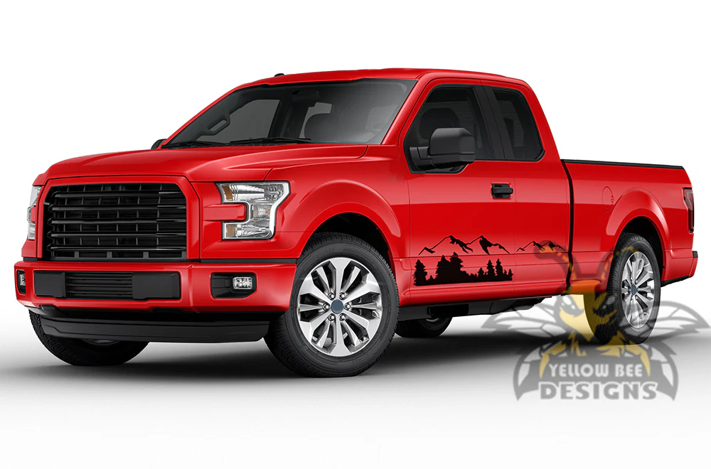 Mountain Side Graphics Vinyl Decals Compatible with Ford F150 Super Cab 6.5'' - Image 2