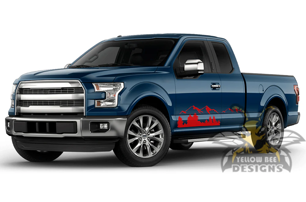 Mountain Side Graphics Vinyl Decals Compatible with Ford F150 Super Cab 6.5'' - Image 3