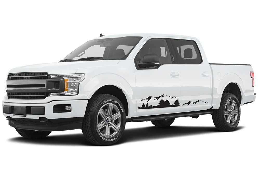 Mountain Side Graphics Vinyl Decals Compatible with Ford F150 Super Crew Cab 5.5'' - Image 2