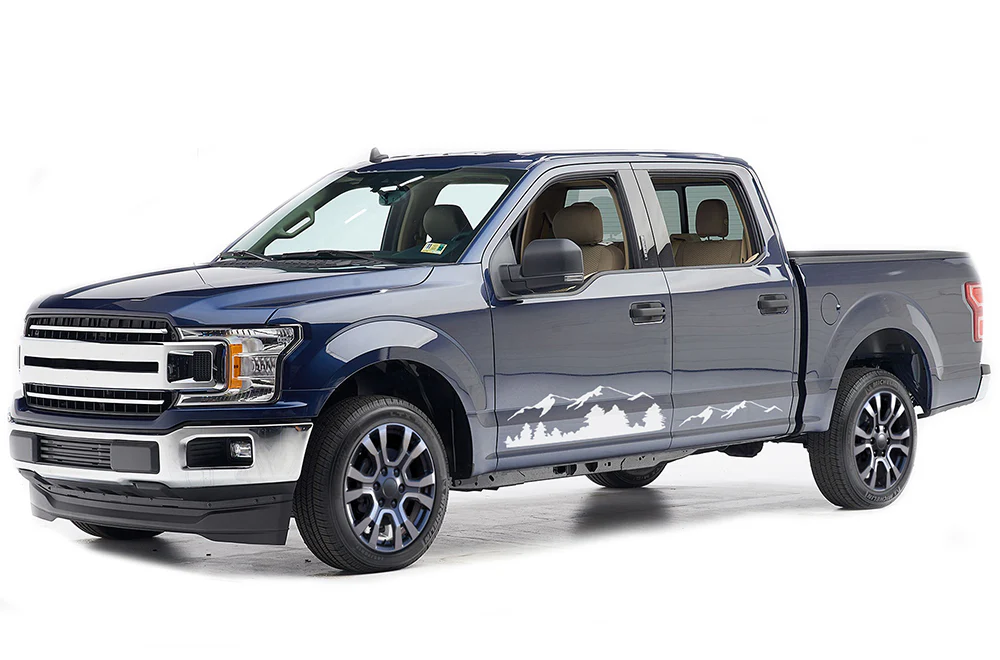 Mountain Side Graphics Vinyl Decals Compatible with Ford F150 Super Crew Cab 5.5'' - Image 3
