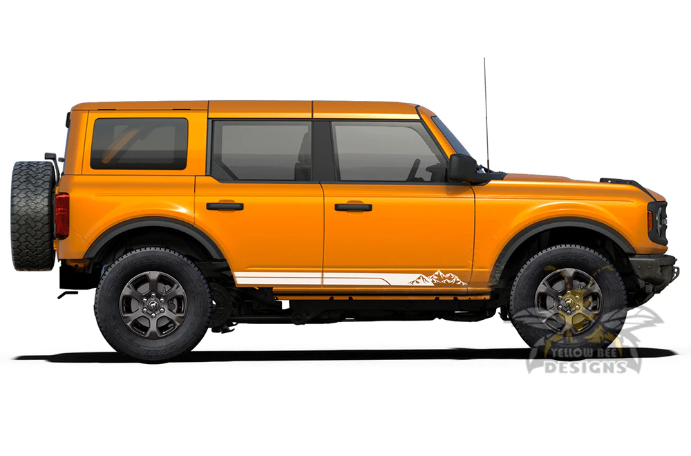 Mountain Side Stripes Graphics Vinyl Decals Compatible with Ford Bronco - Image 3