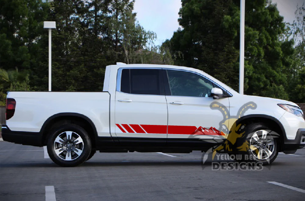 Mountain Side Stripes Graphics Vinyl Decals Compatible with Honda Ridgeline - Image 7