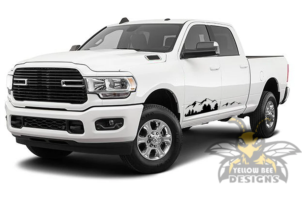 Mountain Sticker Graphics Vinyl Decal Compatible with Dodge Ram Crew Cab 3500 Bed 6'4” - Image 2