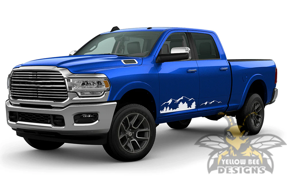 Mountain Sticker Graphics Vinyl Decal Compatible with Dodge Ram Crew Cab 3500 Bed 6'4” - Image 4