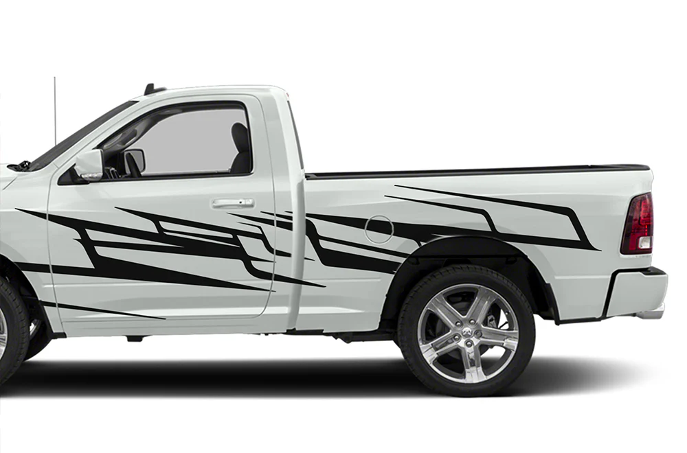 Side Patterns Graphics Vinyl Decals Compatible with Dodge Ram Regular Cab 1500