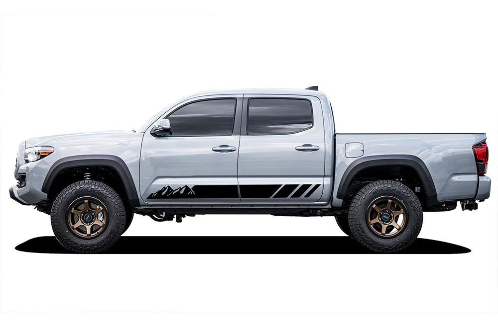 Mountain Stripes Vinyl Decal Compatible with Toyota Tacoma Double Cab - Image 5