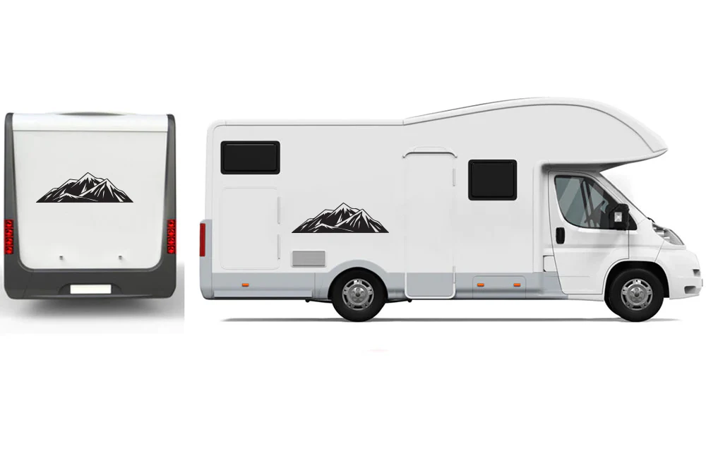 Mountains Adventure Decals, Graphics For RV, Trailer Hauler, Camper, Motor-Ηome, Caravan - Image 2