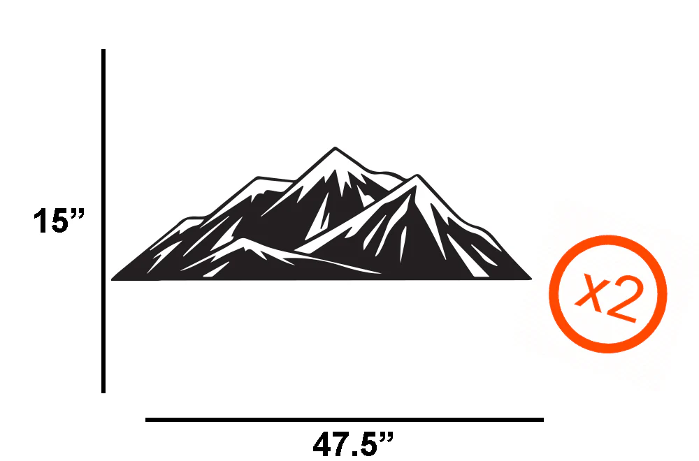 Mountains Adventure Decals, Graphics For RV, Trailer Hauler, Camper, Motor-Ηome, Caravan - Image 6