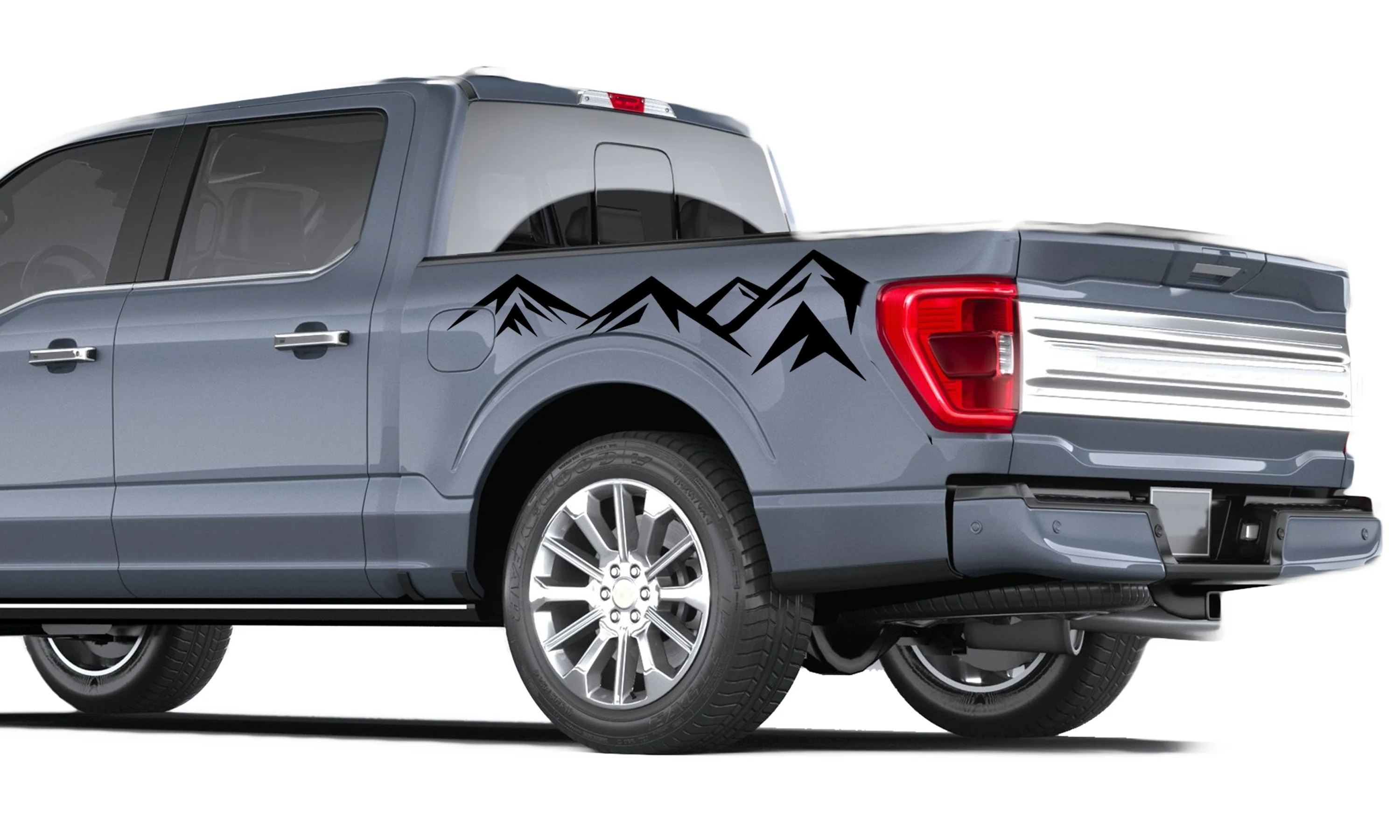 Mountains Bed Side Vinyl Graphics Decals Compatible with Ford F150