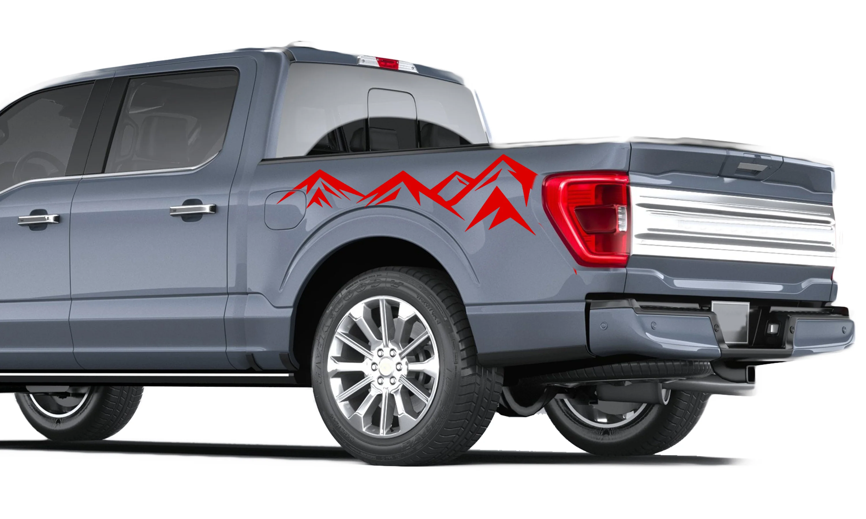 Mountains Bed Side Vinyl Graphics Decals Compatible with Ford F150 - Image 2