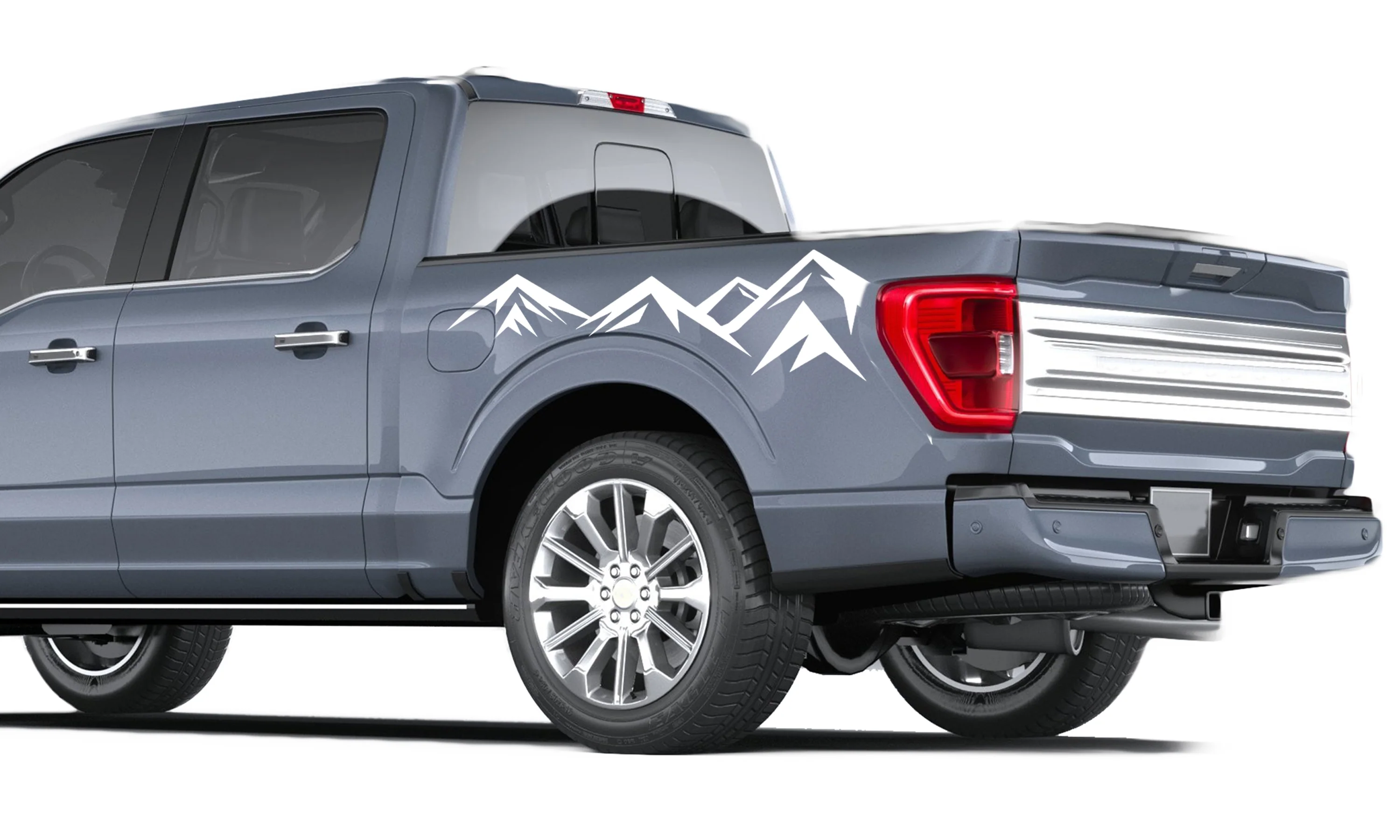 Mountains Bed Side Vinyl Graphics Decals Compatible with Ford F150 - Image 4