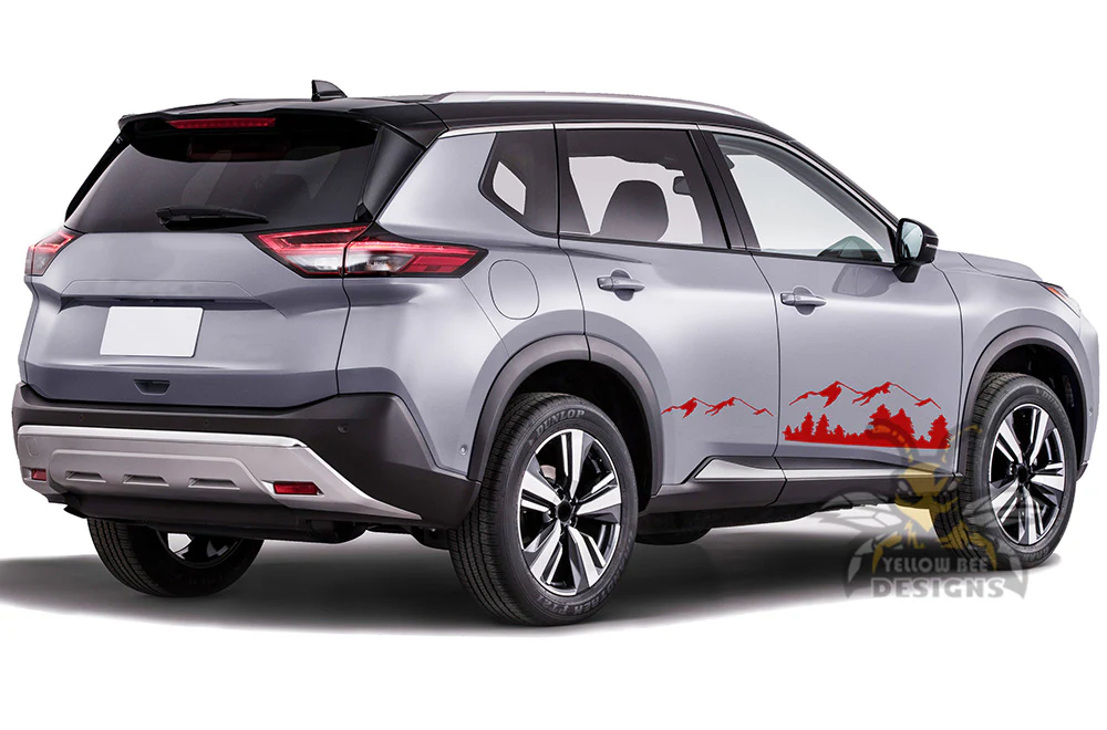 Mountains Door Graphics Vinyl Decals Compatible with Nissan Rogue - Image 3