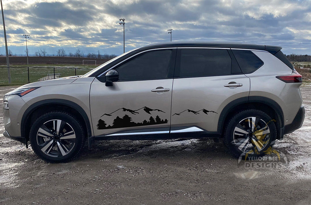 Mountains Door Graphics Vinyl Decals Compatible with Nissan Rogue - Image 4