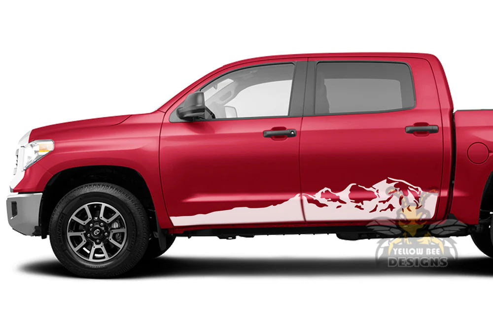 Mountains Door Side Graphics Vinyl Decal Compatible with Toyota Tundra - Image 3