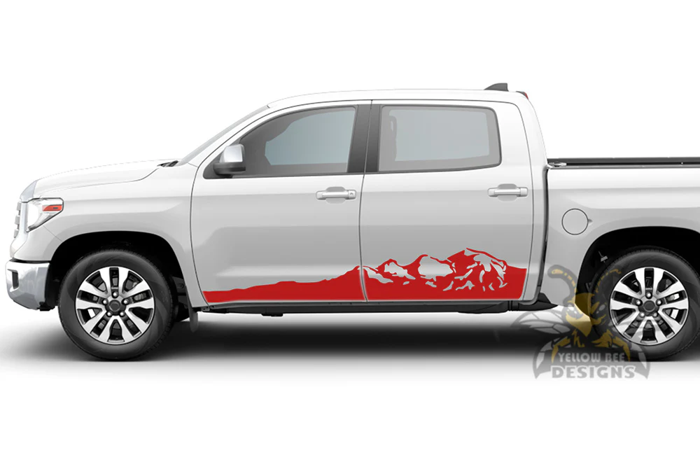 Mountains Door Side Graphics Vinyl Decal Compatible with Toyota Tundra - Image 4