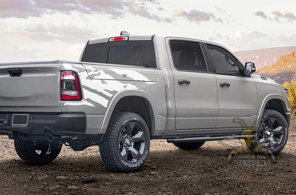 Mountains Graphics Vinyl Decals Compatible with Dodge Ram Crew Cab 1500 - Image 2