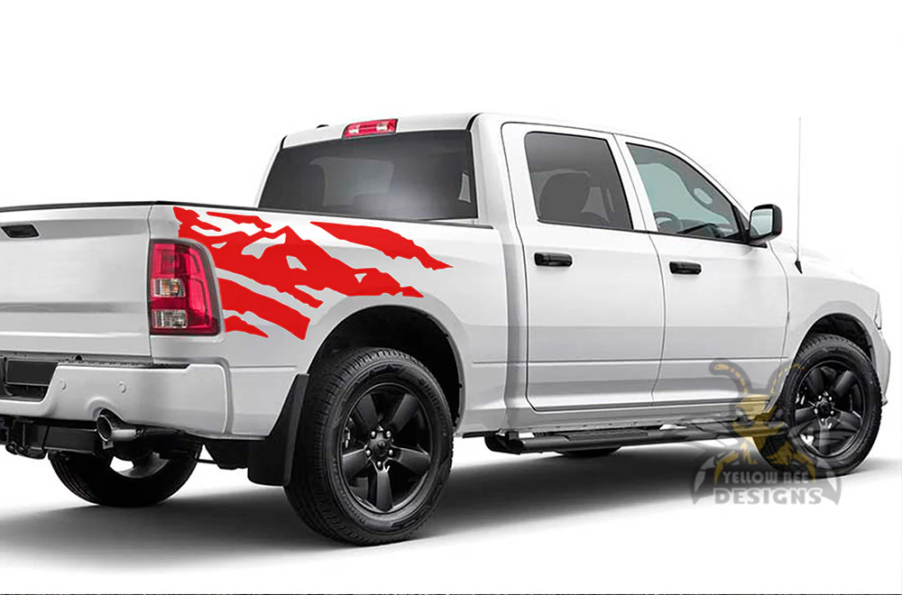 Mountains Graphics Vinyl Decals Compatible with Dodge Ram Crew Cab 1500 - Image 3