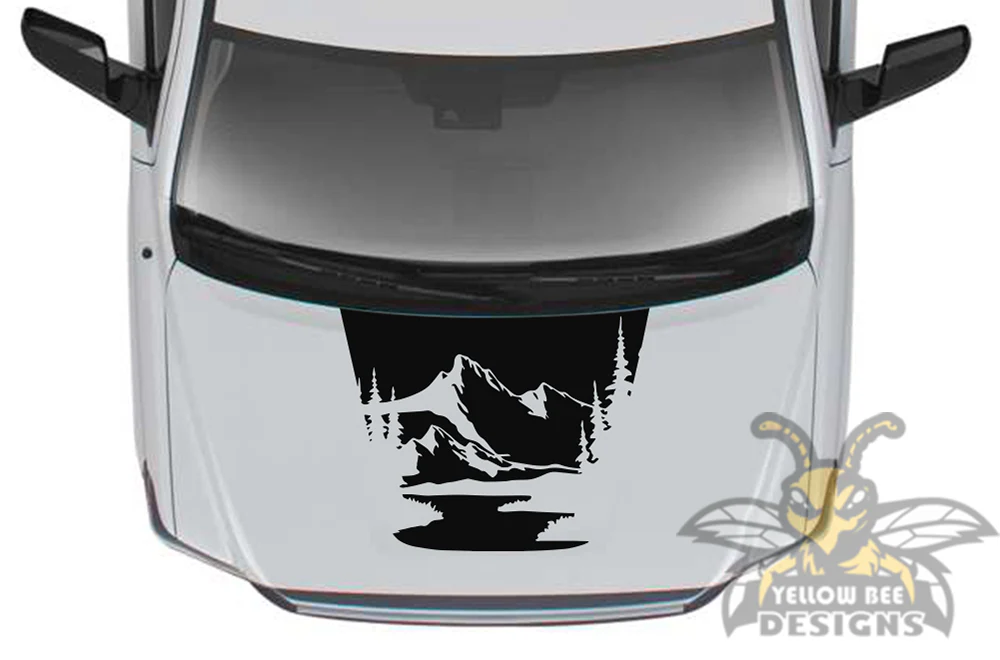 Mountains Hood Graphics Kit Vinyl Decal Compatible with Toyota Tundra Crewmax - Image 2