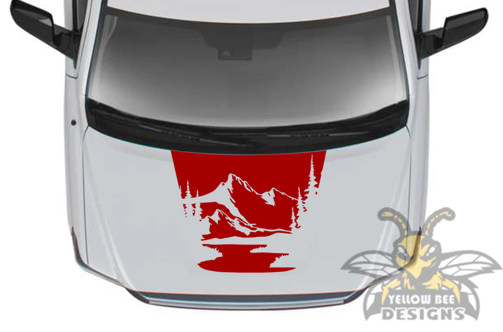 Mountains Hood Graphics Kit Vinyl Decal Compatible with Toyota Tundra Crewmax - Image 3