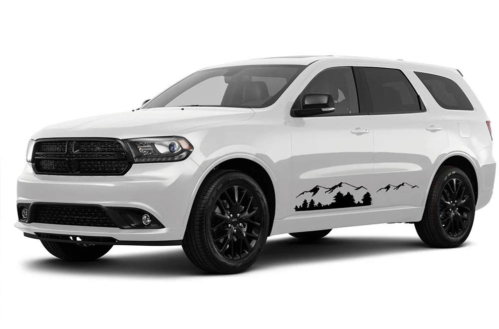 Mountains Side Door Vinyl Decals Compatible With Dodge Durango
