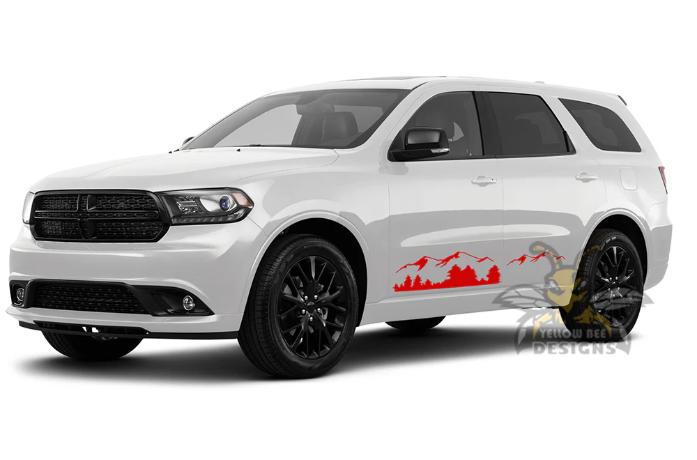 Mountains Side Door Vinyl Decals Compatible With Dodge Durango - Image 2