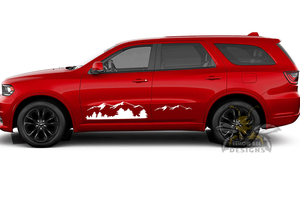 Mountains Side Door Vinyl Decals Compatible With Dodge Durango - Image 3