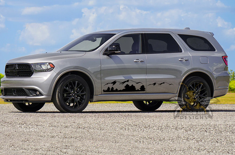 Mountains Side Door Vinyl Decals Compatible With Dodge Durango - Image 4