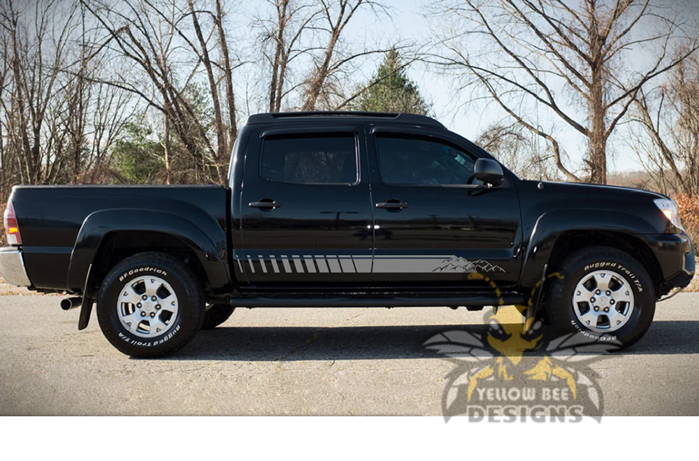 Mountains Side Graphics Kit Vinyl Decal Compatible with Toyota Tacoma Double Cab - Image 3